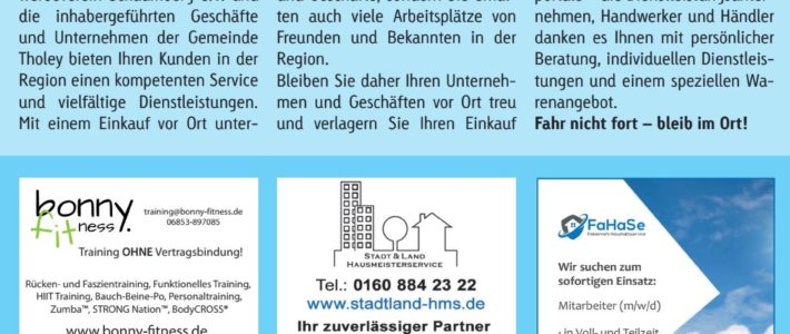 Werbemaßnahmen für Mitglieder des Gewerbeverein Schaumberg e.V.